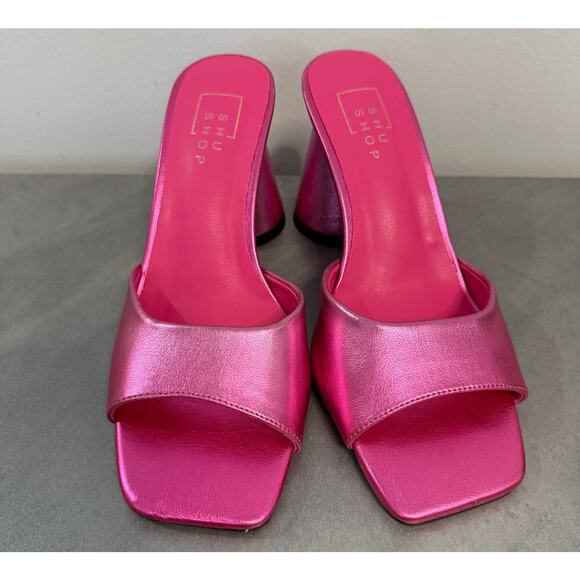 VICI Shu Shop ENYA metallic pink heel size 7 New with box $64 retail - Picture 5 of 9